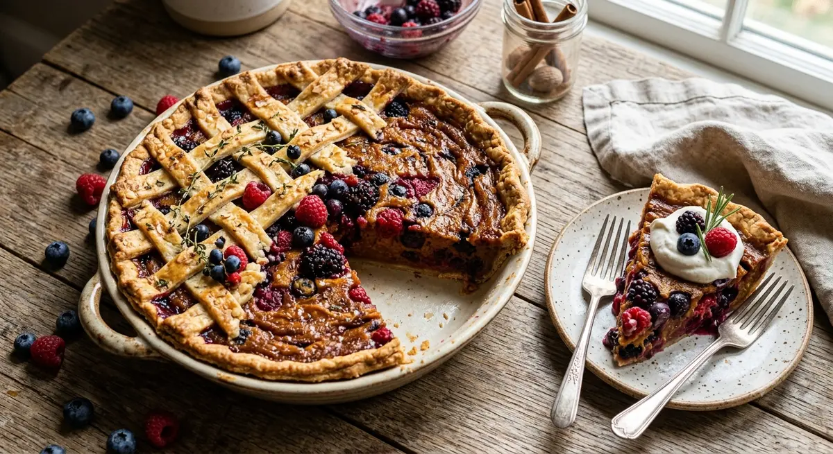 Vegan Pumpkin & Berry Pie